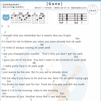 ROSÉ《Gone》尤克里里弹唱谱  白熊音乐