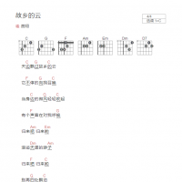 故乡的云吉他谱C调和弦版 费翔