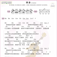 张哲瀚《转身》尤克里里弹唱谱 白熊音乐