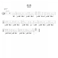 夜曲指弹吉他谱高清无码版