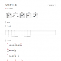 光辉岁月吉他谱C调和弦版 BEYOND