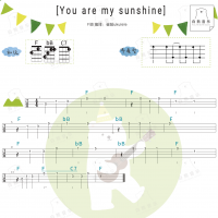 Jimmie Davis《you are my sunshine》尤克里里指弹谱简单版 白熊音乐