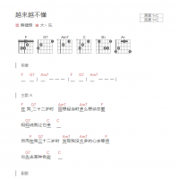 越来越不懂吉他谱C调和弦版 蔡健雅