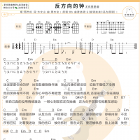 周杰伦《反方向的钟》尤克里里弹唱谱及教学视频 白熊音乐