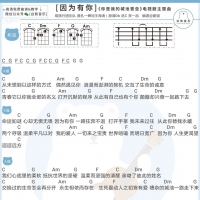 旅行团乐队《因为有你》尤克里里弹唱谱 白熊音乐