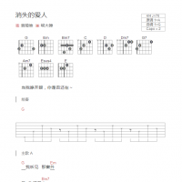 消失的爱人吉他谱和弦版 袁娅维