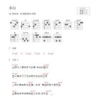 李白吉他谱C调和弦版 李荣浩