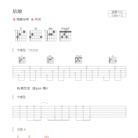 姑娘吉他谱C调和弦版 隔壁老樊