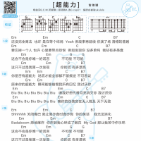 邓紫棋新歌《超能力》吉他弹唱谱 白熊音乐