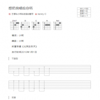 想把我唱给你听吉他谱和弦版 王筝&小柯&老狼&曹芳