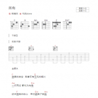 所有 吉他谱和弦版 杨博然