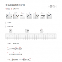 爱你是我最初的梦想 吉他谱G调和弦版 刘心