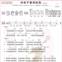 田馥甄《你就不要想起我》尤克里里弹唱谱及教学视频 白熊音乐 ...