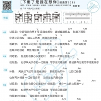 下雨了是我在想你 吉他弹唱谱 白熊音乐