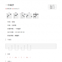 一帘幽梦吉他谱和弦版 费玉清