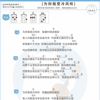宋亚轩×贺峻霖《为你我受冷风吹》尤克里里弹唱谱 白熊音乐 ...