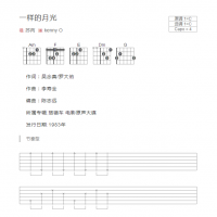 一样的月光吉他谱C调和弦版 苏芮