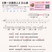 王心凌《第一次爱的人》尤克里里弹唱谱及教学视频