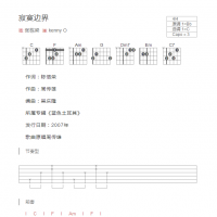 寂寞边界吉他谱和弦版 张栋梁