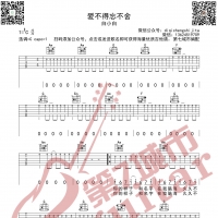 爱不得忘不舍 吉他谱 白小白 第七城市编配