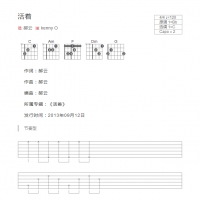 活着吉他谱和弦版 郝云
