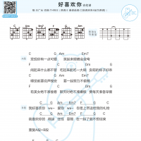 [男生版]王广允《好喜欢你》吉他弹唱谱 白熊音乐