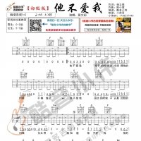 [初级版]迪克牛仔翻唱版《他不爱我》吉他谱 酷音小伟吉他