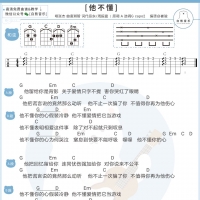 张杰《他不懂》尤克里里弹唱谱 白熊音乐
