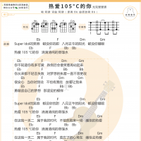 阿肆《热爱105°C的你》尤克里里弹唱谱 白熊音乐