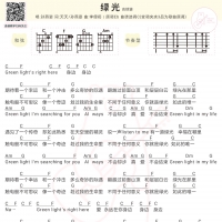 孙燕姿《绿光》吉他弹唱谱 白熊音乐