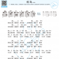 闫杰晨《红马》吉他弹唱谱 白熊音乐