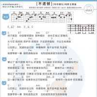 李荣浩《不遗憾》尤克里里弹唱谱 白熊音乐