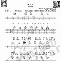 半生雪 是七叔呢  吉他谱 第七城市guitar