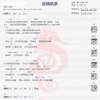 品冠《珍珠奶茶》吉他谱分享