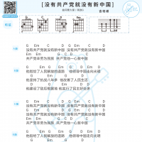 〈没有共产党就没有中国〉吉他谱 白熊音乐