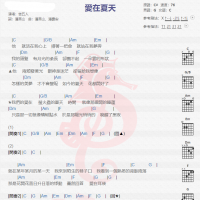 告五人《爱在夏天》吉他谱分享