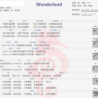 林俊杰《wonderland》吉他谱分享
