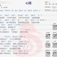 周杰伦《心雨》吉他谱分享