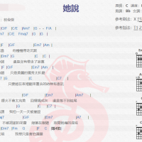 林俊杰《她说》吉他谱分享