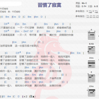 牛奶咖啡 《习惯了寂寞》吉他谱分享