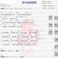 任然《走不出的回忆》吉他谱分享