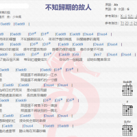 房东的猫《不知归期的故人》吉他谱分享