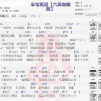 孙燕姿《半句再见》吉他谱分享