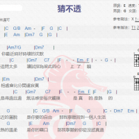 丁当《猜不透》吉他谱分享
