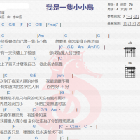 丁当《我是一只小小鸟》吉他谱分享