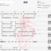 王菲《传奇》吉他谱分享