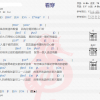 任然《看穿》吉他谱分享