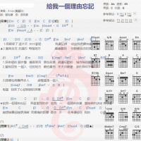 A-Lin《给我一个理由忘记》吉他谱分享
