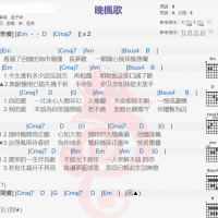 孟子坤《晚枫歌》吉他谱分享