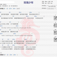 蔡依林《玫瑰少年》吉他谱分享
